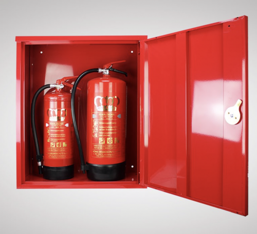 König 2er Schutzschrank Box f. Feuerlöscher Schrank rot - Brandschutzschrank Schläuche